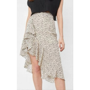 NASTY GAL Spot The Difference Abstract Midi Skirt Size 2